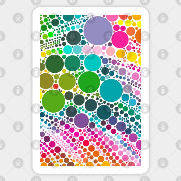 Light Rainbow Pastel Polka Dot Pattern Design Sticker by love-fi